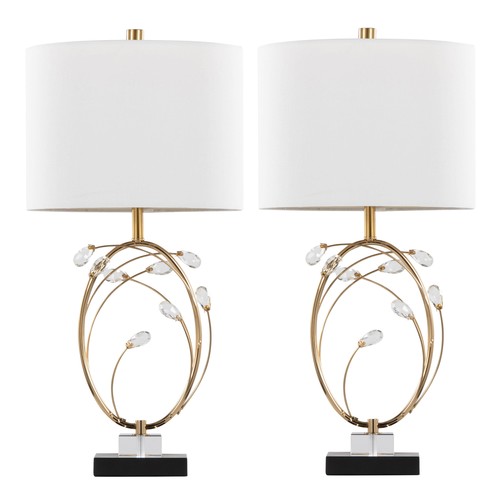 Crystal Buds 25" Table Lamp - Set Of 2